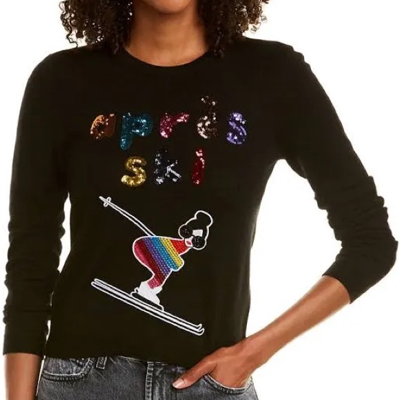 Alice + Olivia Black Après Ski Sweater - Picture 2 of 3